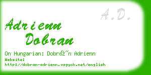 adrienn dobran business card